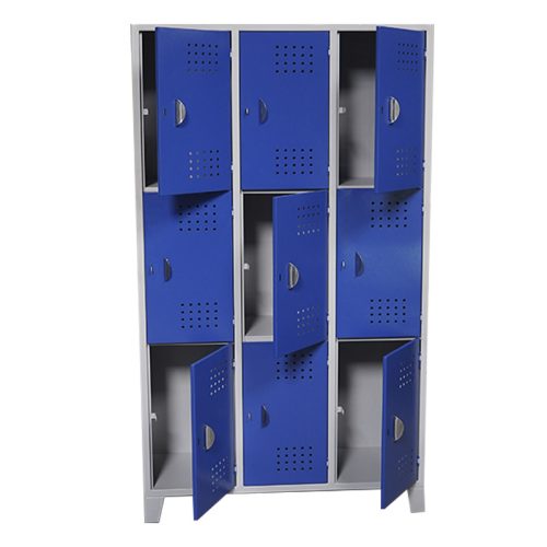 Locker de 9 puestos 3 x 3 cascos 2